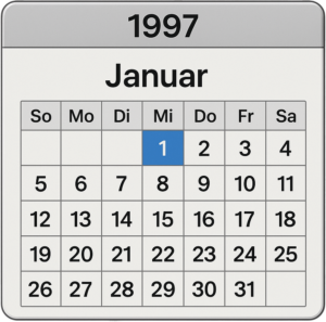 Kalender seit 1997 Erfahrung